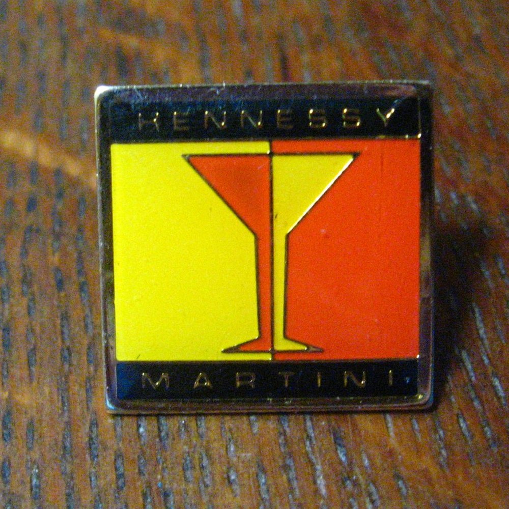 🍸 Hennessy Martini Cocktail Lapel Pin